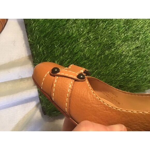 Women's Banana Republic Brown Leather Dress Heels Sz. - Picture 4 of 5